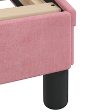 Bett mit Matratze Rosa 200x200 cm Samt