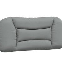 Bett mit Matratze Hellgrau 90x190 cm Stoff