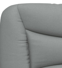 Bett mit Matratze Hellgrau 90x190 cm Stoff