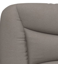 Bett mit Matratze Taupe 90x190 cm Stoff