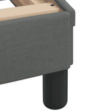 Bett mit Matratze Dunkelgrau 90x200 cm Stoff