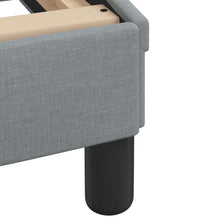 Bett mit Matratze Hellgrau 140x190 cm Stoff