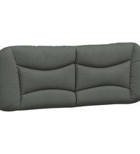 Bett mit Matratze Dunkelgrau 140x190 cm Stoff