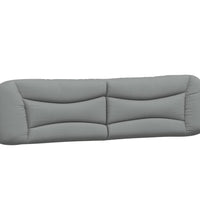 Bett mit Matratze Hellgrau 200x200 cm Stoff