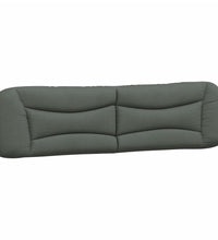 Bett mit Matratze Dunkelgrau 200x200 cm Stoff