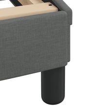 Bett mit Matratze Dunkelgrau 200x200 cm Stoff