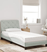 Bett mit Matratze Hellgrau 80x200 cm Samt