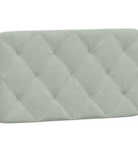 Bett mit Matratze Hellgrau 80x200 cm Samt