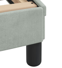 Bett mit Matratze Hellgrau 80x200 cm Samt