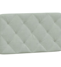 Bett mit Matratze Hellgrau 90x200 cm Samt