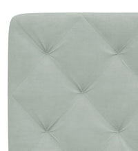 Bett mit Matratze Hellgrau 90x200 cm Samt