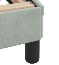 Bett mit Matratze Hellgrau 100x200 cm Samt