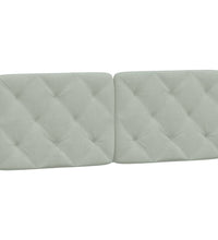 Bett mit Matratze Hellgrau 140x190 cm Samt