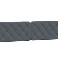 Bett mit Matratze Dunkelgrau 180x200 cm Samt