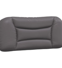 Bett mit Matratze Grau 90x190 cm Kunstleder