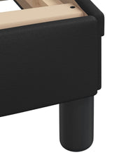 Bett mit Matratze Schwarz 90x200 cm Kunstleder