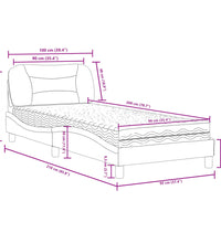 Bett mit Matratze Schwarz 90x200 cm Kunstleder