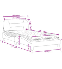 Bett mit Matratze Weiß 100x200 cm Kunstleder