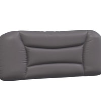 Bett mit Matratze Grau 100x200 cm Kunstleder