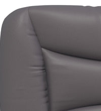 Bett mit Matratze Grau 100x200 cm Kunstleder