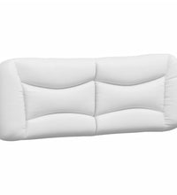 Bett mit Matratze Weiß und Schwarz 140x190 cm Kunstleder