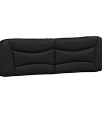 Bett mit Matratze Schwarz und Weiß 180x200 cm Kunstleder