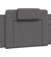 Bett mit Matratze Grau 80x200 cm Kunstleder