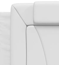 Bett mit Matratze Weiß 90x190 cm Kunstleder