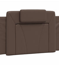 Bett mit Matratze Braun 90x200 cm Kunstleder