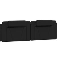 Bett mit Matratze Schwarz 180x200 cm Kunstleder