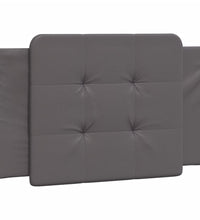 Bett mit Matratze Grau 80x200 cm Kunstleder