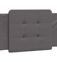 Bett mit Matratze Grau 90x190 cm Kunstleder