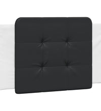 Bett mit Matratze Weiß und Schwarz 90x190 cm Kunstleder