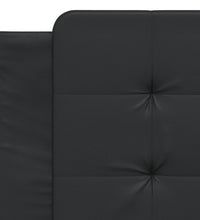Bett mit Matratze Schwarz 90x200 cm Kunstleder