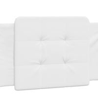 Bett mit Matratze Weiß 90x200 cm Kunstleder