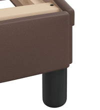 Bett mit Matratze Braun 90x200 cm Kunstleder