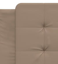 Bett mit Matratze Cappuccino-Braun 90x200 cm Kunstleder