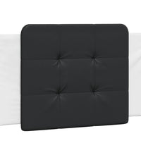 Bett mit Matratze Weiß und Schwarz 90x200 cm Kunstleder