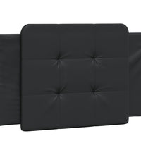 Bett mit Matratze Schwarz 100x200 cm Kunstleder