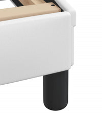 Bett mit Matratze Weiß 120x200 cm Kunstleder