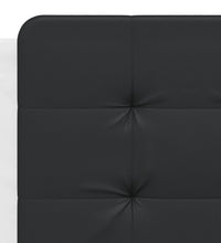 Bett mit Matratze Weiß und Schwarz 140x190 cm Kunstleder