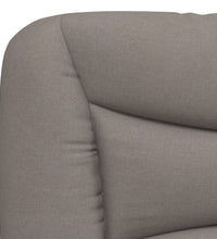 Bettgestell mit LED ohne Matratze Taupe 100x200 cm Stoff