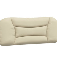 Bettgestell mit LED ohne Matratze Creme 100x200 cm Stoff