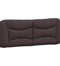 Bettgestell mit LED ohne Matratze Dunkelbraun 120x200 cm Stoff