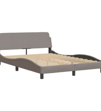 Bettgestell mit LED ohne Matratze Taupe 120x200 cm Stoff