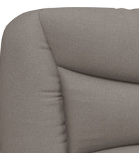 Bettgestell mit LED ohne Matratze Taupe 120x200 cm Stoff