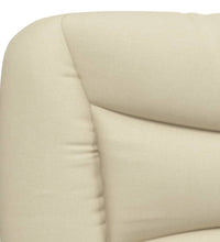 Bettgestell mit LED ohne Matratze Creme 120x200 cm Stoff