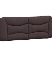 Bettgestell mit LED ohne Matratze Dunkelbraun 140x200 cm Stoff