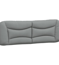 Bettgestell mit LED ohne Matratze Hellgrau 160x200 cm Stoff