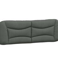 Bettgestell mit LED ohne Matratze Dunkelgrau 160x200 cm Stoff